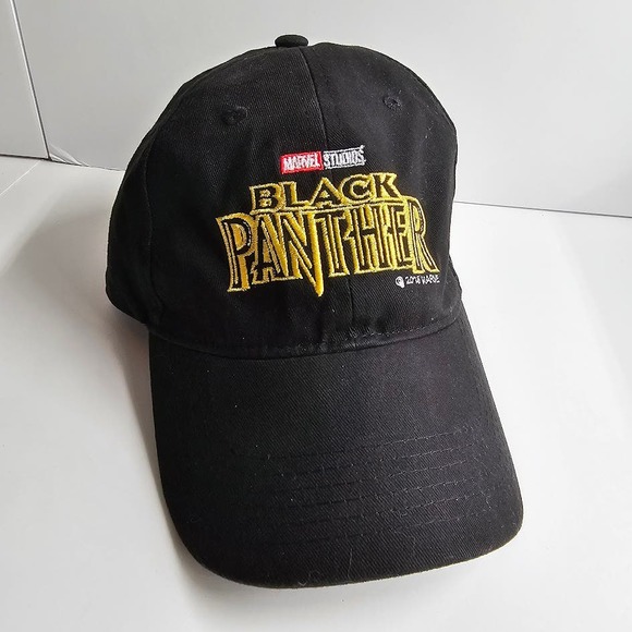 Black Panther Marvel Studios Promo Hat Rare Black Baseball Cap - Picture 1 of 5